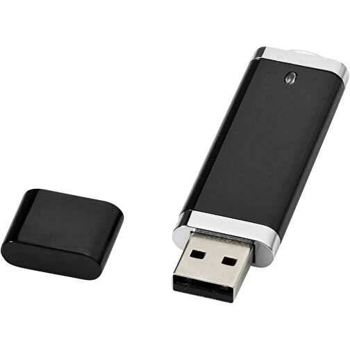 Flat USB-Stick , schwarz MB , 16 GB , Kunststoff MB , 7,40cm x 2,10cm x 0,70cm (Länge x Höhe x Breite), Bild 1