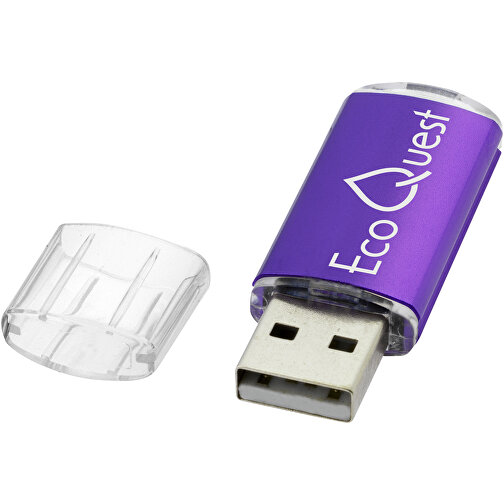 Silicon Valley USB-Stick , lila MB , 8 GB , Kunststoff, Aluminium MB , 5,30cm x 1,70cm x 0,80cm (Länge x Höhe x Breite), Bild 2