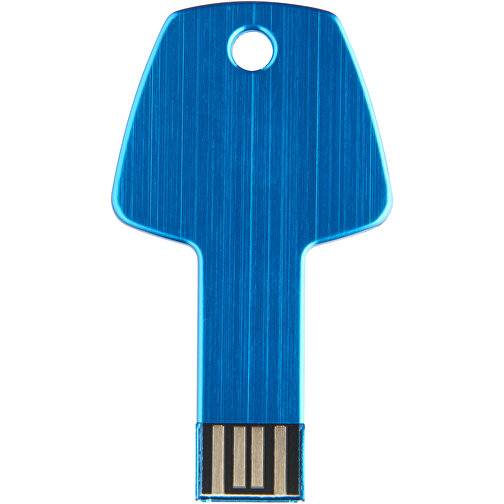 USB-Stick Schlüssel , hellblau MB , 16 GB , Aluminium MB , 5,70cm x 3,20cm x 0,30cm (Länge x Höhe x Breite), Bild 3