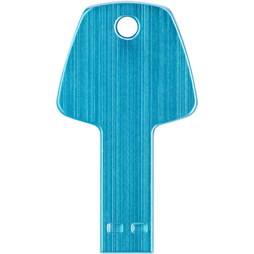 USB-Stick Schlüssel , hellblau MB , 16 GB , Aluminium MB , 5,70cm x 3,20cm x 0,30cm (Länge x Höhe x Breite), Bild 7