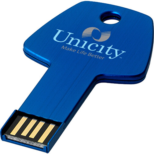 USB-Stick Schlüssel , navy MB , 32 GB , Aluminium MB , 5,70cm x 3,20cm x 0,30cm (Länge x Höhe x Breite), Bild 2