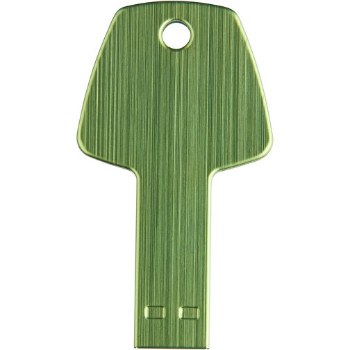 USB-Stick Schlüssel , grün MB , 16 GB , Aluminium MB , 5,70cm x 3,20cm x 0,30cm (Länge x Höhe x Breite), Bild 4