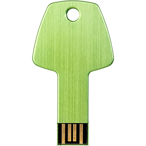 USB-Stick Schlüssel , grün MB , 8 GB , Aluminium MB , 5,70cm x 3,20cm x 0,30cm (Länge x Höhe x Breite), Bild 3