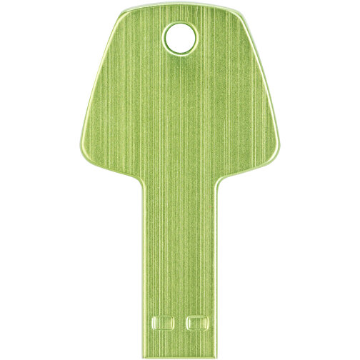 USB-Stick Schlüssel , grün MB , 2 GB , Aluminium MB , 5,70cm x 3,20cm x 0,30cm (Länge x Höhe x Breite), Bild 5