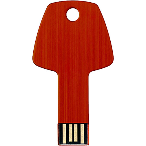 USB-Stick Schlüssel , rot MB , 32 GB , Aluminium MB , 5,70cm x 3,20cm x 0,30cm (Länge x Höhe x Breite), Bild 3