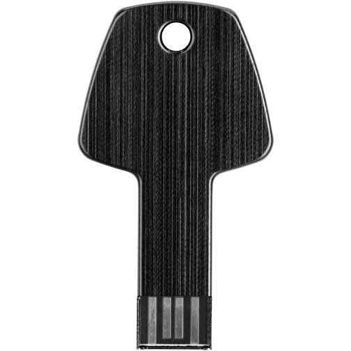 USB-Stick Schlüssel , schwarz MB , 32 GB , Aluminium MB , 5,70cm x 3,20cm x 0,30cm (Länge x Höhe x Breite), Bild 6