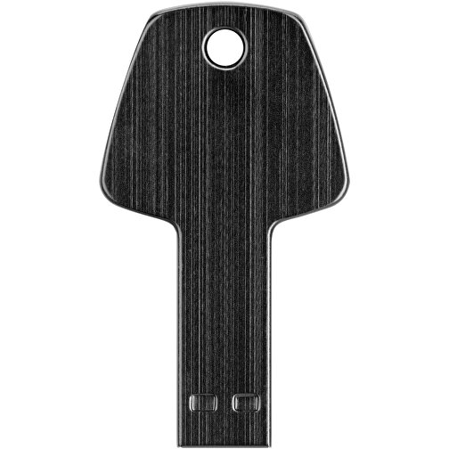 USB-Stick Schlüssel , schwarz MB , 8 GB , Aluminium MB , 5,70cm x 3,20cm x 0,30cm (Länge x Höhe x Breite), Bild 7
