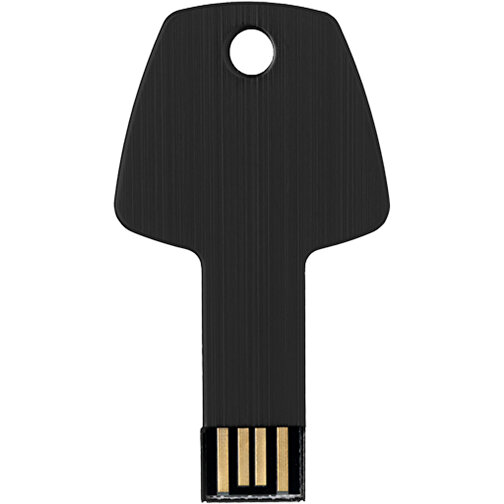 USB-Stick Schlüssel , schwarz MB , 8 GB , Aluminium MB , 5,70cm x 3,20cm x 0,30cm (Länge x Höhe x Breite), Bild 3
