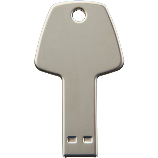 USB-Stick Schlüssel , silber MB , 32 GB , Aluminium MB , 5,70cm x 3,20cm x 0,30cm (Länge x Höhe x Breite), Bild 3