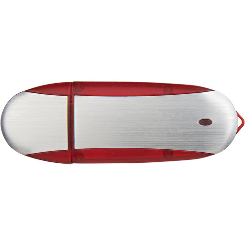 Memo USB-Stick , rot / silber MB , 16 GB , Kunststoff, Aluminium MB , 6,00cm x 2,40cm x 1,20cm (Länge x Höhe x Breite), Bild 3