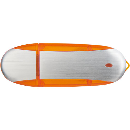Memo USB-Stick , orange / silber MB , 32 GB , Kunststoff, Aluminium MB , 6,00cm x 2,40cm x 1,20cm (Länge x Höhe x Breite), Bild 8