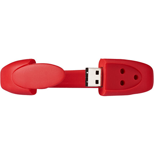 Bracelet USB-Stick , rot MB , 16 GB , Silikon Kunststoff MB , 24,40cm x 2,10cm x 1,10cm (Länge x Höhe x Breite), Bild 3