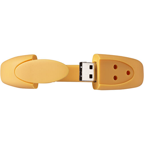 Bracelet USB-Stick , orange MB , 2 GB , Silikon Kunststoff MB , 24,40cm x 2,10cm x 1,10cm (Länge x Höhe x Breite), Bild 3