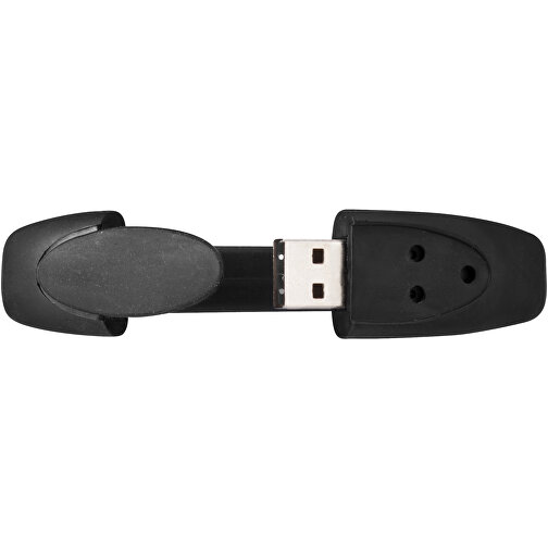 Bracelet USB-Stick , schwarz MB , 16 GB , Silikon Kunststoff MB , 24,40cm x 2,10cm x 1,10cm (Länge x Höhe x Breite), Bild 3