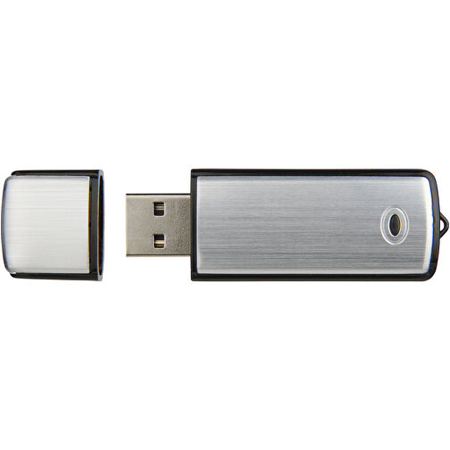 USB-Stick Square , silber MB , 32 GB , Kunststoff, Aluminium MB , 6,40cm x 2,10cm x 0,70cm (Länge x Höhe x Breite), Bild 2