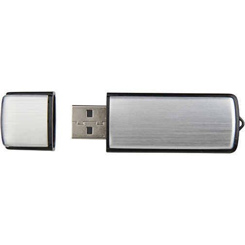 USB-Stick Square , silber MB , 16 GB , Kunststoff, Aluminium MB , 6,40cm x 2,10cm x 0,70cm (Länge x Höhe x Breite), Bild 3