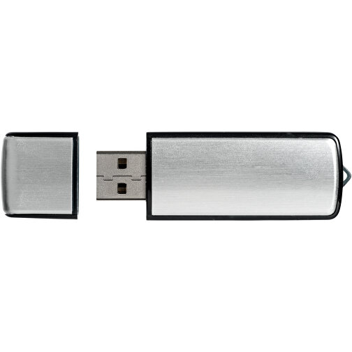 USB-Stick Square , silber MB , 16 GB , Kunststoff, Aluminium MB , 6,40cm x 2,10cm x 0,70cm (Länge x Höhe x Breite), Bild 5