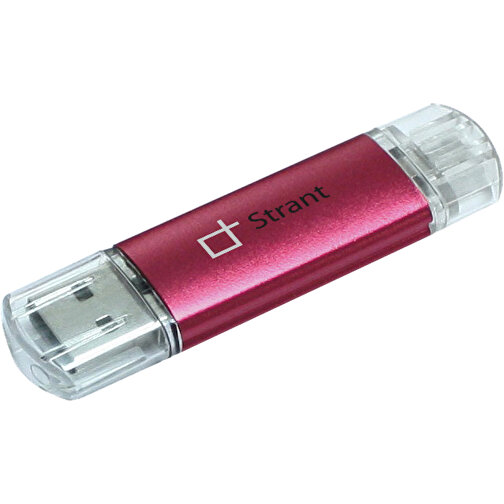 Silicon Valley On-the-Go USB-Stick , rot MB , 8 GB , Aluminium MB , 6,90cm x 1,80cm x 0,70cm (Länge x Höhe x Breite), Bild 2