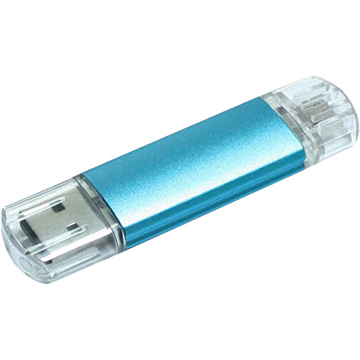 Silicon Valley On-the-Go USB-Stick , blau MB , 2 GB , Aluminium MB , 6,90cm x 1,80cm x 0,70cm (Länge x Höhe x Breite), Bild 1