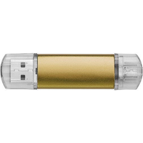 Silicon Valley On-the-Go USB-Stick , gold MB , 2 GB , Aluminium MB , 6,90cm x 1,80cm x 0,70cm (Länge x Höhe x Breite), Bild 3