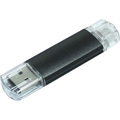 Silicon Valley On-the-Go USB-Stick , schwarz MB , 4 GB , Aluminium MB , 6,90cm x 1,80cm x 0,70cm (Länge x Höhe x Breite), Bild 1