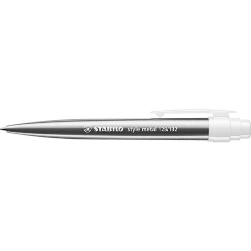 STABILO Style Metal Kugelschreiber , Stabilo, silber/weiß, Metall, 14,00cm x 1,90cm x 1,50cm (Länge x Höhe x Breite), Bild 3