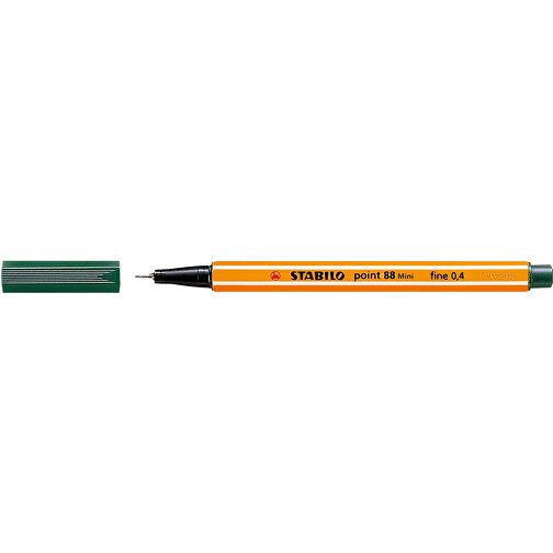 STABILO Point 88 Mini Fineliner , Stabilo, tannengrün, Kunststoff, 11,80cm x 0,80cm x 0,80cm (Länge x Höhe x Breite), Bild 1