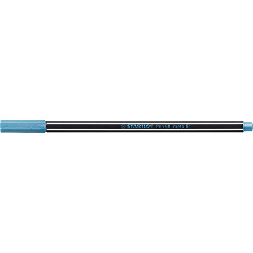 STABILO Pen 68 Metallic Fasermaler , Stabilo, metallic blau, Kunststoff, 16,80cm x 0,80cm x 0,80cm (Länge x Höhe x Breite), Bild 2