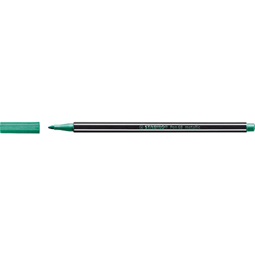 STABILO Pen 68 Metallic Fasermaler , Stabilo, metallic grün, Kunststoff, 16,80cm x 0,80cm x 0,80cm (Länge x Höhe x Breite), Bild 1