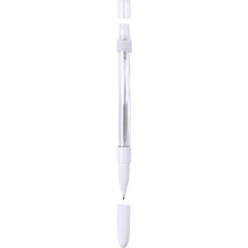 Zerstäuberer Kugelschreiber Dixter , weiß, ABS, 18,00cm (Breite), Bild 2