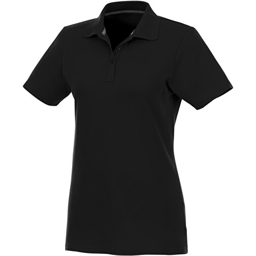 Helios Poloshirt Für Damen , schwarz, Piqué Strick 100% BCI Baumwolle, 180 g/m2, S, , Bild 1