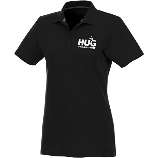 Helios Poloshirt Für Damen , schwarz, Piqué Strick 100% BCI Baumwolle, 180 g/m2, S, , Bild 3