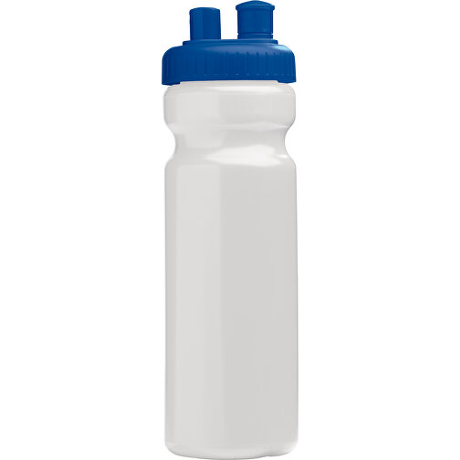 Trinkflasche Mit Zerstäuber 750ml , weiss / dunkelblau, LDPE & PP, 25,50cm (Höhe), Bild 1