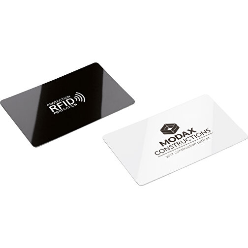 RFID Anti Skim Karte , schwarz / schwarz, PVC, 0,10cm x 5,40cm x 8,60cm (Länge x Höhe x Breite), Bild 2