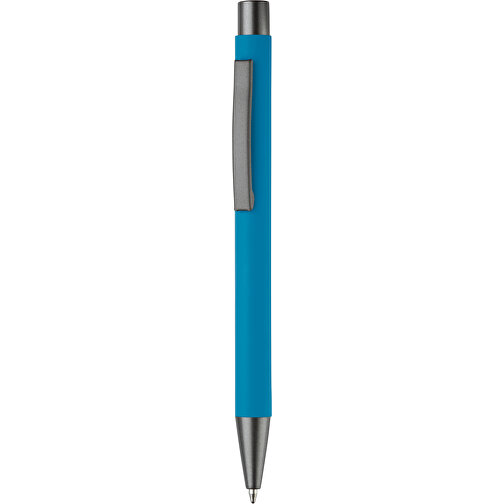 Metallkugelschreiber New York Soft-Touch , hellblau, Aluminium & Metall, 13,60cm (Länge), Bild 1