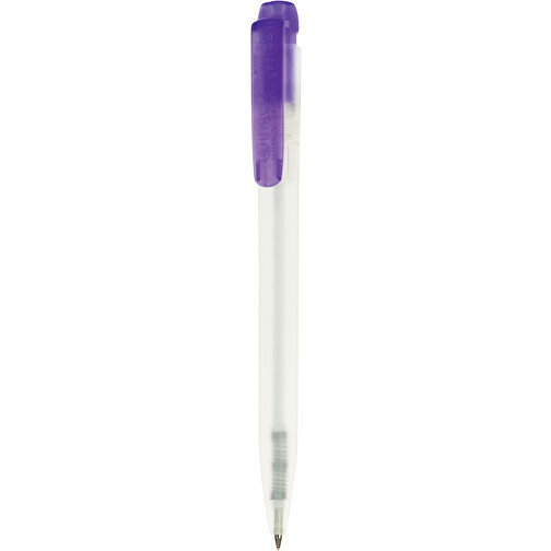 Kugelschreiber Ingeo TM Pen Clear Transparent , mattes lila, PLA, 13,30cm (Länge), Bild 1