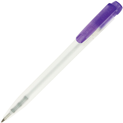 Kugelschreiber Ingeo TM Pen Clear Transparent , mattes lila, PLA, 13,30cm (Länge), Bild 2
