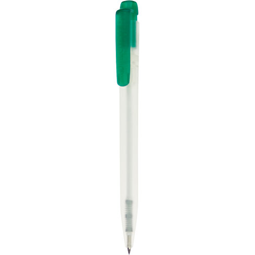 Kugelschreiber Ingeo TM Pen Clear Transparent , gefrostet grün, PLA, 13,30cm (Länge), Bild 1