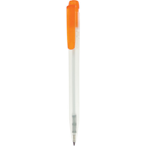 Kugelschreiber Ingeo TM Pen Clear Transparent , gefrostet orange, PLA, 13,30cm (Länge), Bild 1