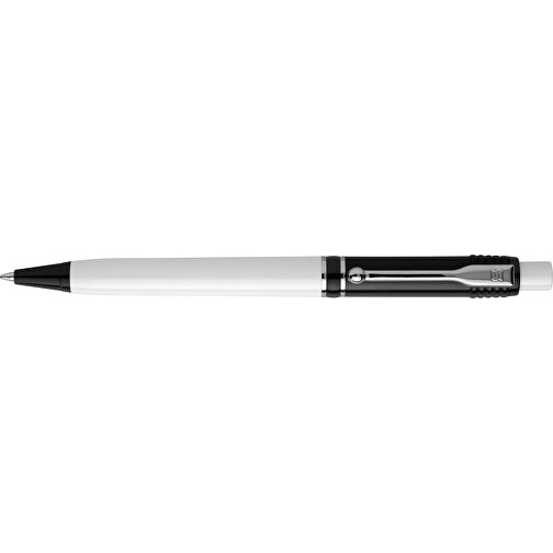 Kugelschreiber Raja Colour Hardcolour , schwarz / weiß, ABS & Metall, 14,00cm (Länge), Bild 3