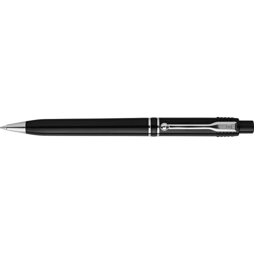 Kugelschreiber Raja Chrome Hardcolour , schwarz, ABS & Metall, 14,00cm (Länge), Bild 3