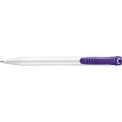 Kugelschreiber Pier Hardcolour , weiß / purple, ABS, 13,60cm (Länge), Bild 3