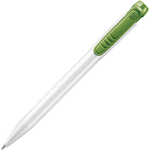 Kugelschreiber Pier Hardcolour , weiss / grün, ABS, 13,60cm (Länge), Bild 2