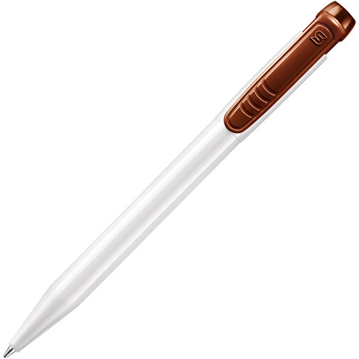 Kugelschreiber Pier Hardcolour , weiß / weinrot, ABS, 13,60cm (Länge), Bild 2