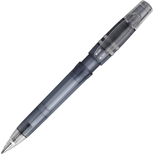 Kugelschreiber Nora Clear Transparent , transparent grau, ABS, 14,00cm (Länge), Bild 2