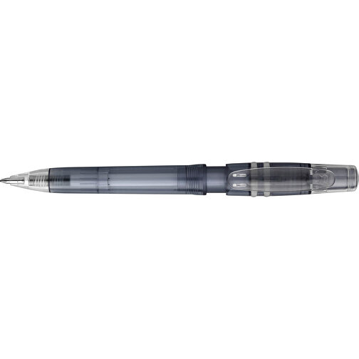 Kugelschreiber Nora Clear Transparent , transparent grau, ABS, 14,00cm (Länge), Bild 3