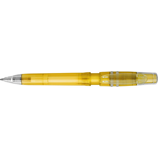 Kugelschreiber Nora Clear Transparent , transparent gelb, ABS, 14,00cm (Länge), Bild 3