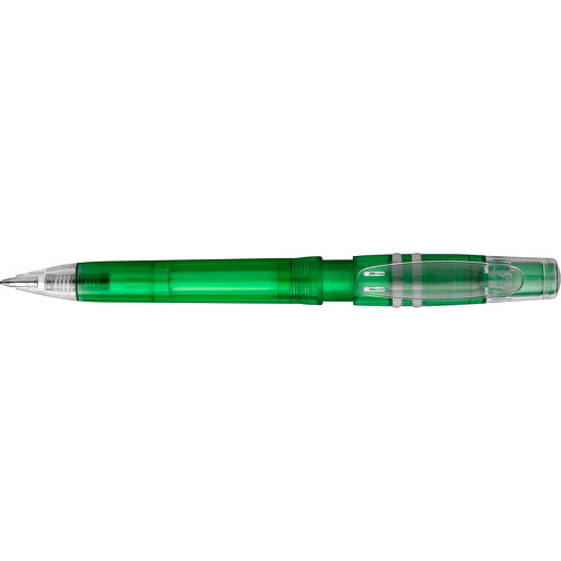 Kugelschreiber Nora Clear Transparent , transparent grün, ABS, 14,00cm (Länge), Bild 3
