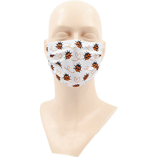 Mikrofaser-Kindermaske , weiß, 70% Polyester, 30% Polyamid, 17,00cm x 6,00cm (Länge x Breite), Bild 2