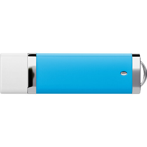 PromoPerfect USB-STICK 2.0 PLASTIK , himmelblau / weiß MB , 65 GB , Gummiplastik, Kunststoff MB , 7,00cm x 0,70cm x 2,00cm (Länge x Höhe x Breite), Bild 2